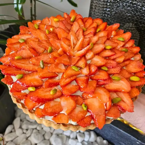 Tarte pistache fraise